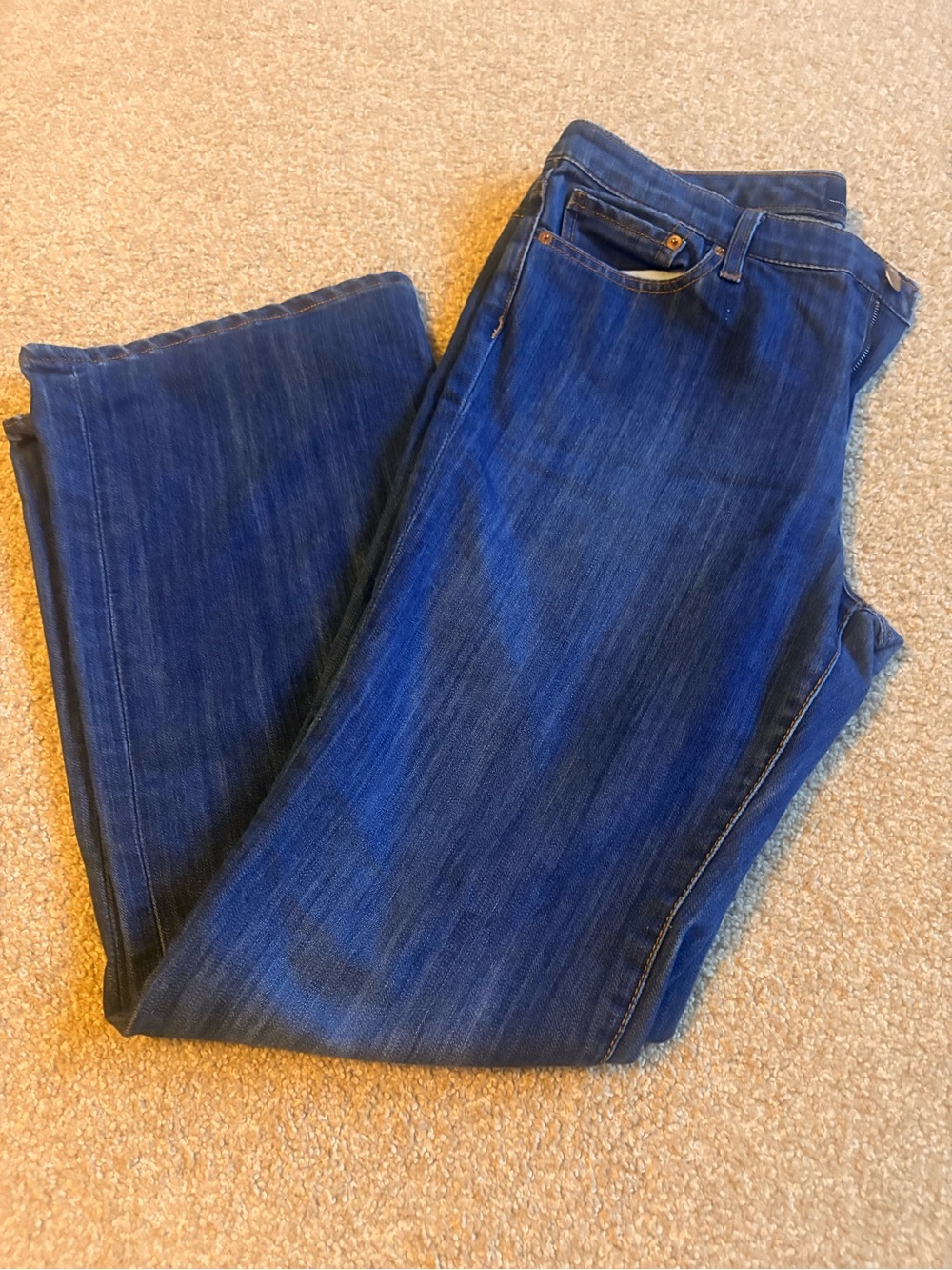 Classic Women's Dark Blue Flare Jeans